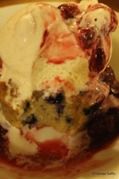 Close Up of Doubloon Bread Pudding