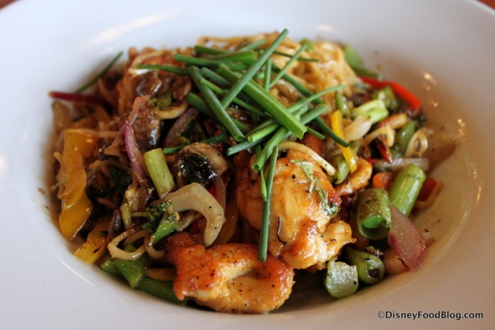Pan-Asian Noodles with Chicken remain on lunch and dinner menu