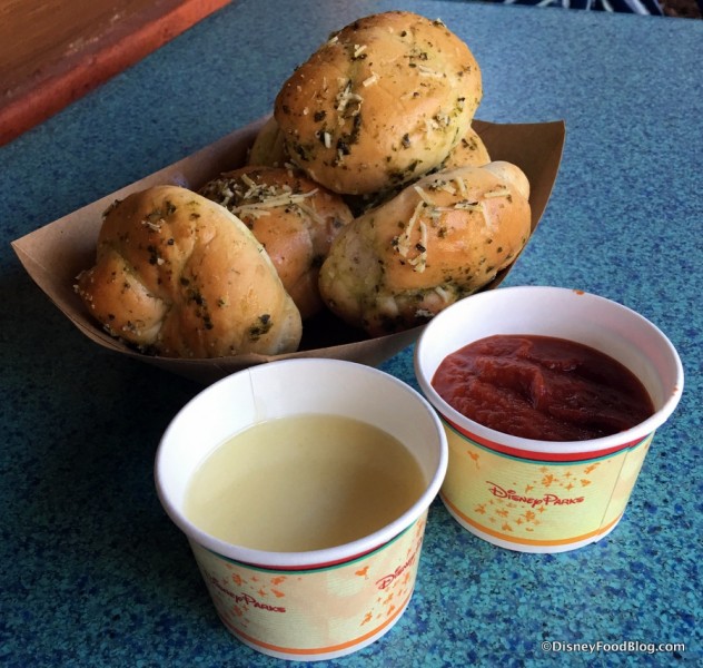 Garlic Knots with Dipping Sauces