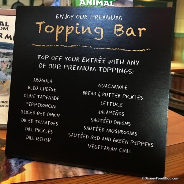 Restaurantosaurus Premium Toppings Bar