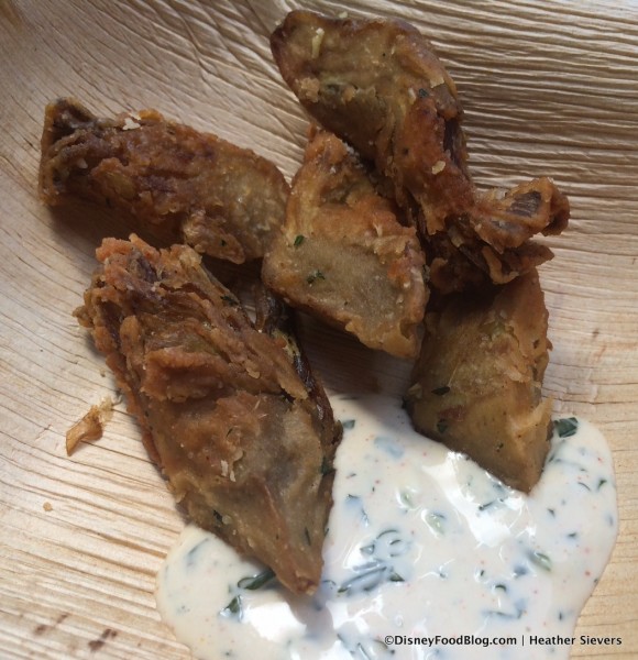 Artichoke Chips with Spicy Aioli