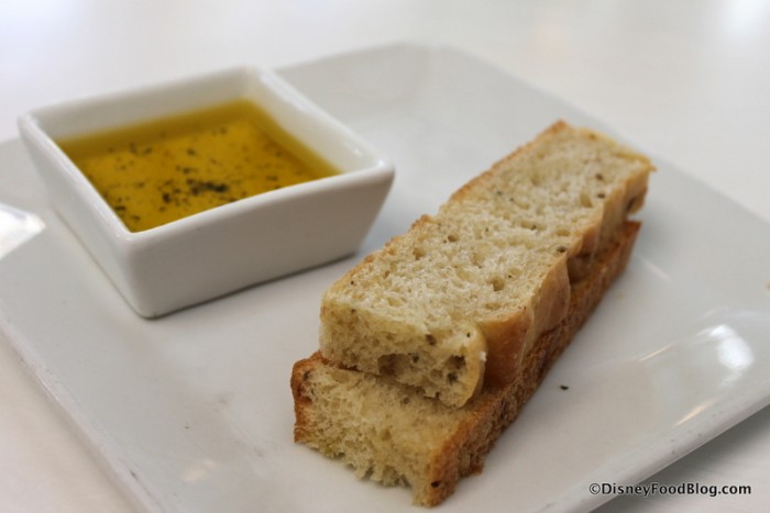 Bread Service -- Focaccia and Seasoned Olive Oil