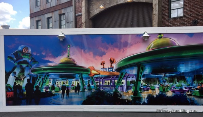 Construction Walls with Toy Story Land Concept Art