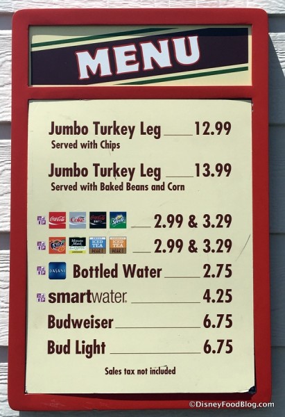 Toluca Legs Turkey Co. menu