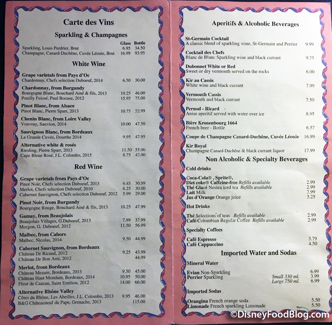 Review: Updated Menu at Chefs de France in Epcot | the disney food blog