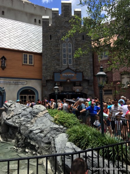 Lines for Frozen Ever After... still hours later
