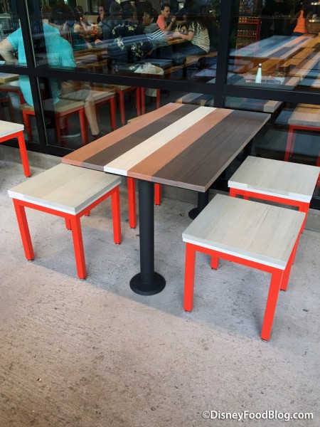 Table Seating Outside