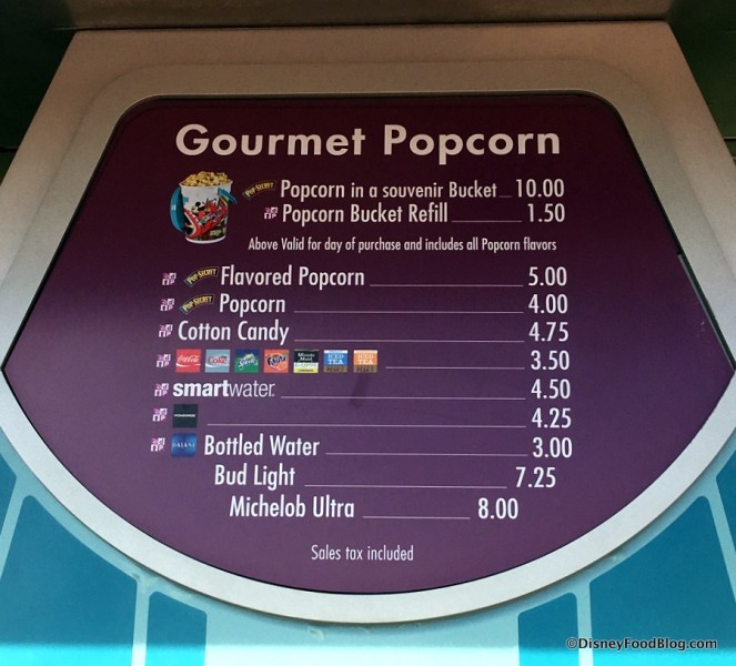 Gourmet Popcorn Stand Menu