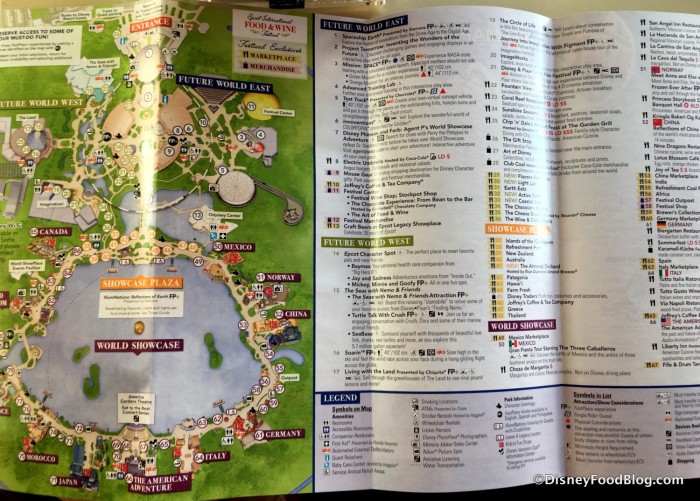 2017 Epcot Food and Wine Festival Map