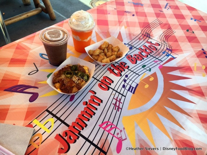 Jammin' on the Backlot Table and Our Tot-chos and Slushies!