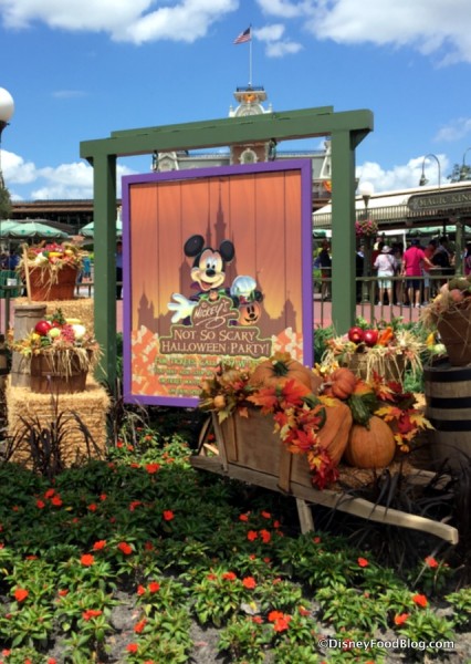 Mickey's Not-So-Scary Halloween Party sign
