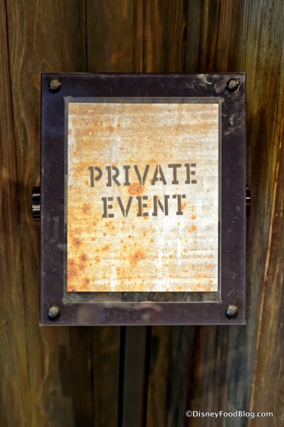 Private Event sign