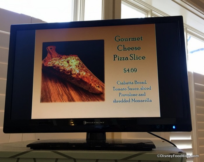 Gourmet Pizza Slices sign