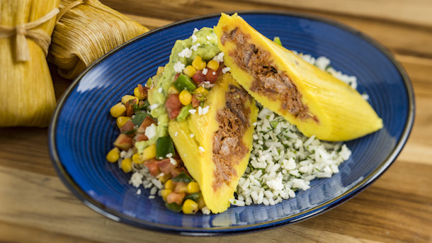 Shredded Beef Tamale with Avocado Crema at Feast of Three Kings Day © Disney