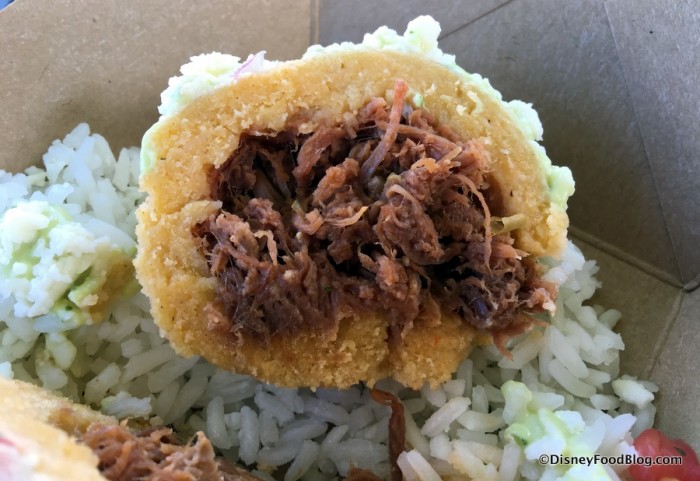 Shredded Beef Tamale cross-section