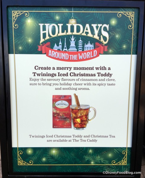 Iced Christmas Toddy sign