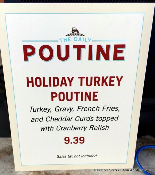 Special Menu -- Holiday Turkey Poutine