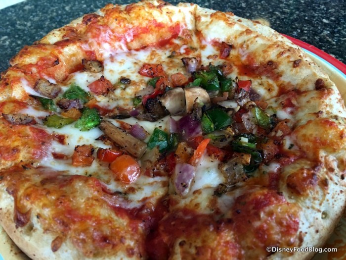 Closeup on Vegetable Pizza