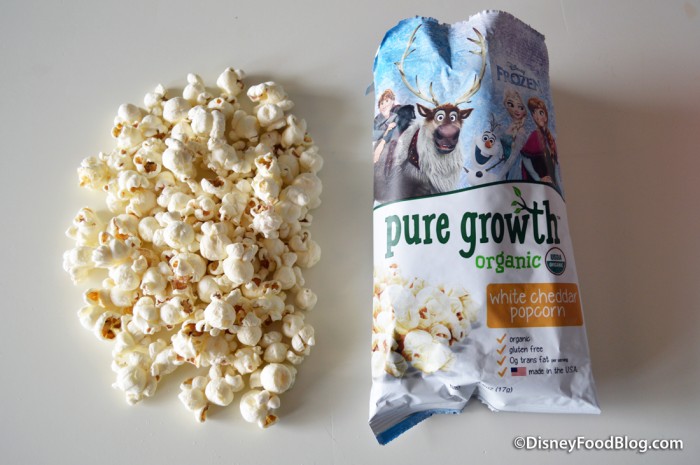Pure Growth Organic Snacks white cheddar popcorn