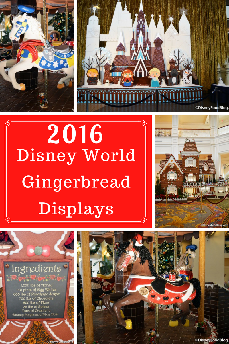 Take a look at the 2016 Walt Disney World Resort Gingerbread Displays and Treats!