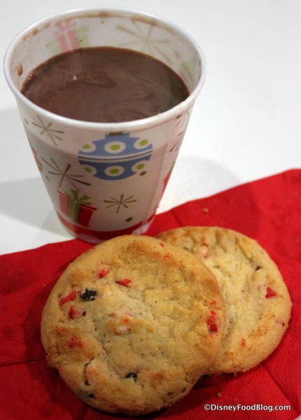 Hot Chocolate and Peppermint Bark Cookies