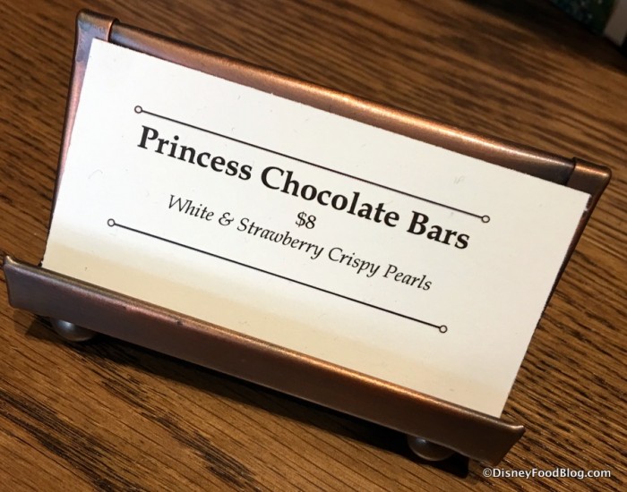 Princess Chocolate Bars sign