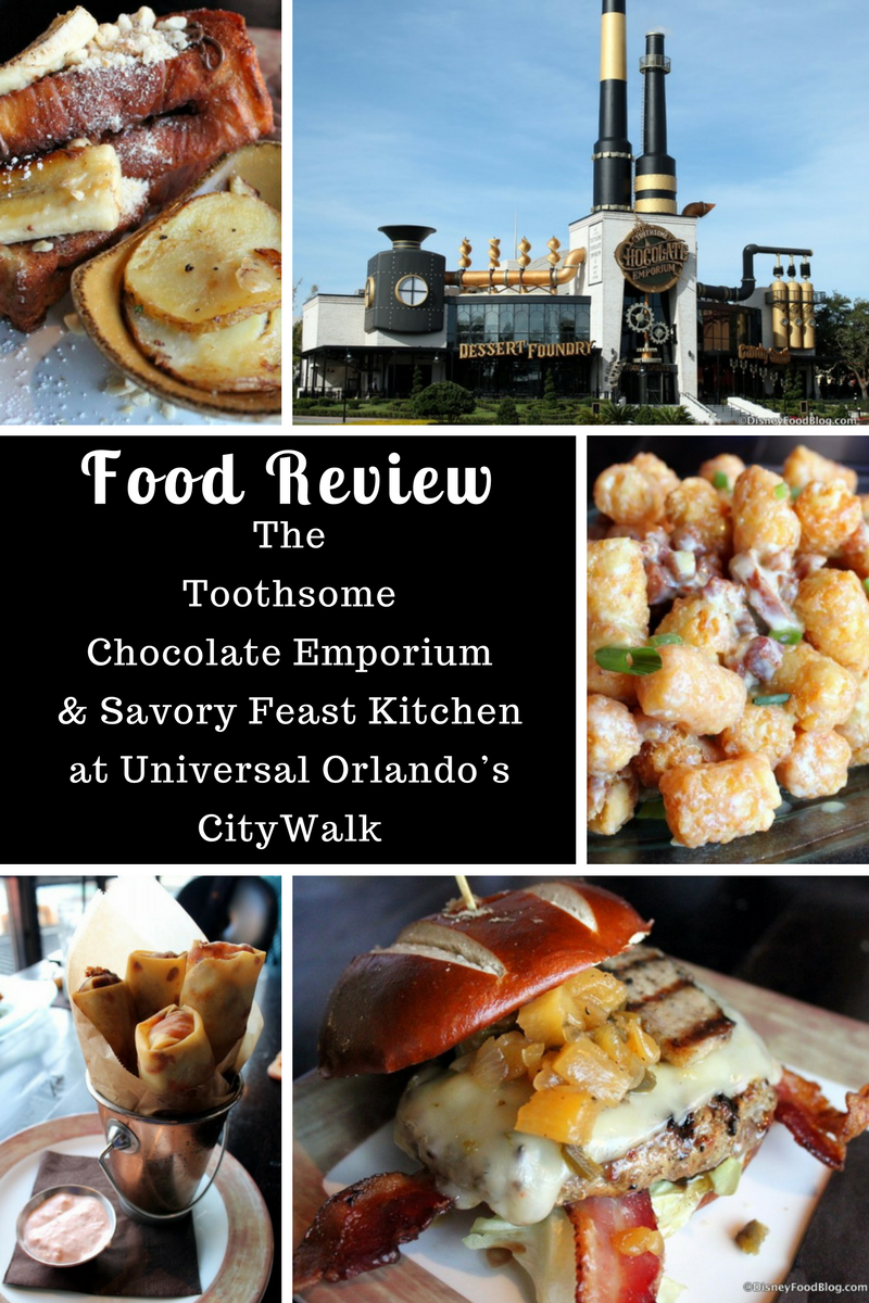 Check out the Disney Food Blog review of The Toothsome Chocolate Emporium & Savory Feast Kitchen at Universal Orlando’s CityWalk!