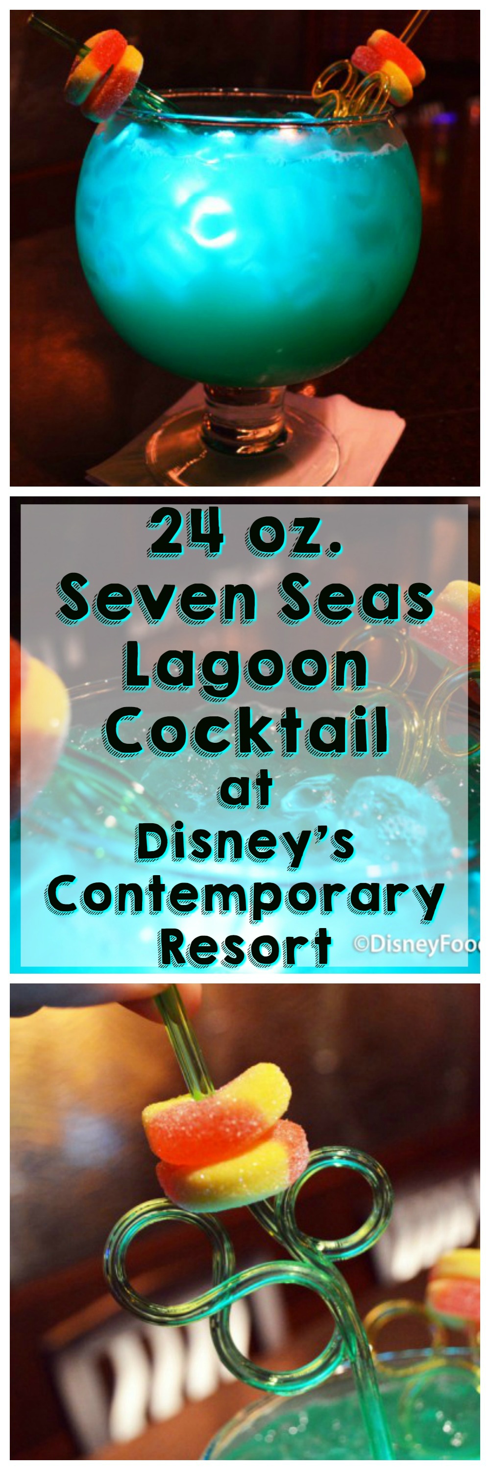 Read our review of the 24 oz. Seven Seas Lagoon Cocktail at Disney’s Contemporary Resort!