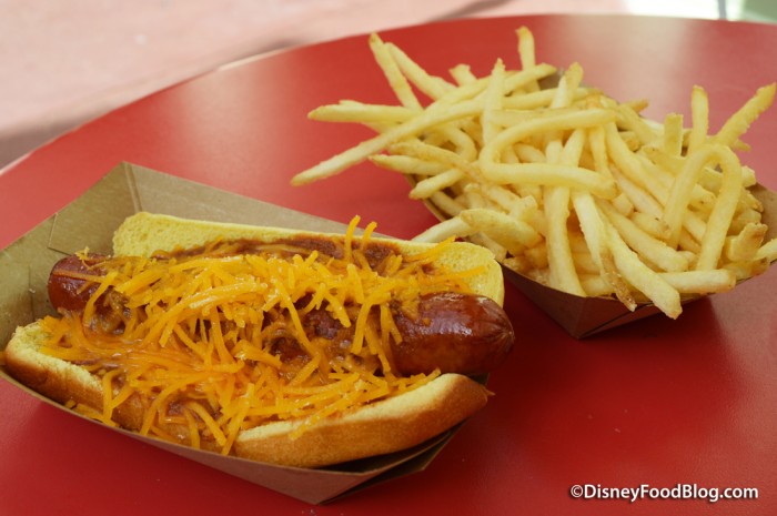 Chili Cheese Hot Dog with Fries