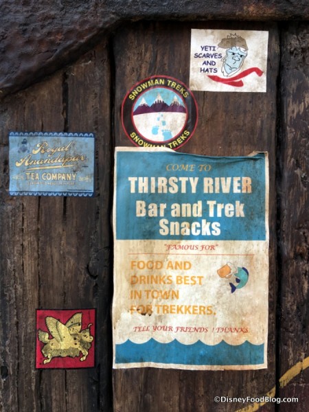 Thirsty River Bar sign in Rivers of Light Ampitheatre