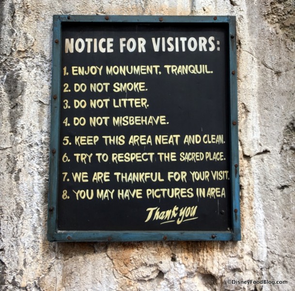 Notice for Visitors to the Ampitheatre