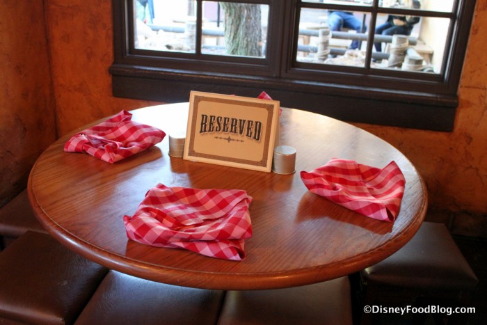 Reserved Table at Pecos Bill's for those tackling the Nachos Rio Grande Challenge!