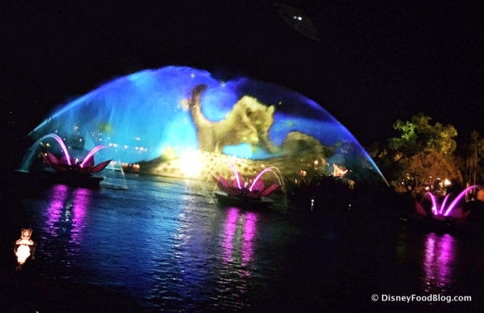 Rivers of Light Projection of Simba