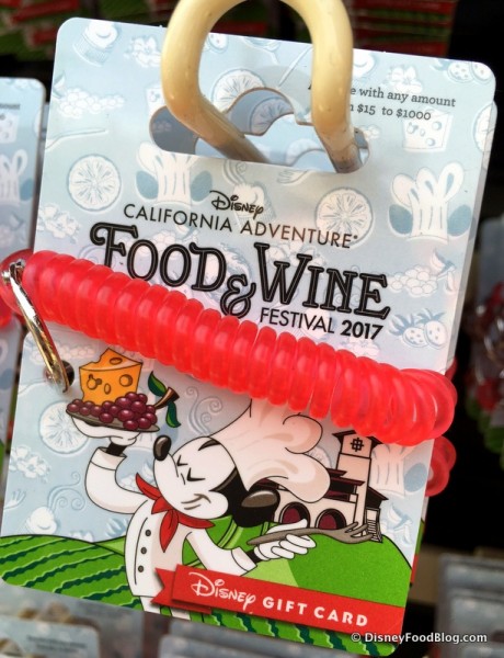 2017 Disney California Adventure Food and Wine Festival Giftcard