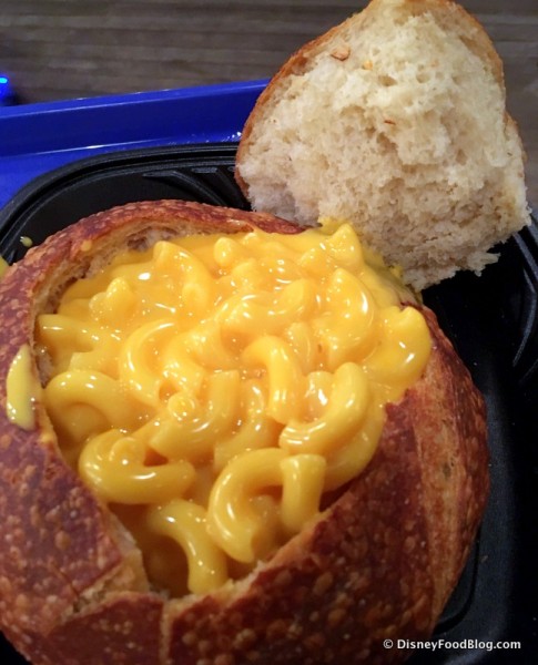 Secret Disneyland Menu Item: Macaroni and Cheese in a Sourdough Bread Bowl!