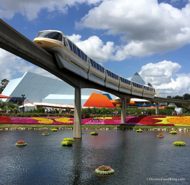Monorail over Floral Display