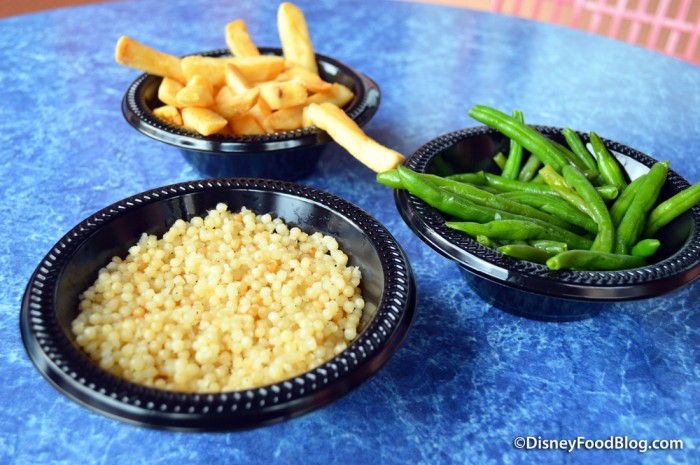 ABC Commissary Sides -- Steak Fries, Green Beans, and Cous Cous