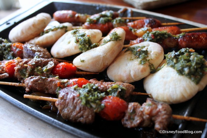 Beef and Chorizo Skewers -- Up Close