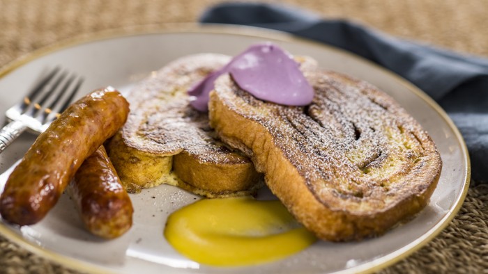 Cinnamon Swirl French Toast with Blueberry Cheesecake Dollop ©Disney