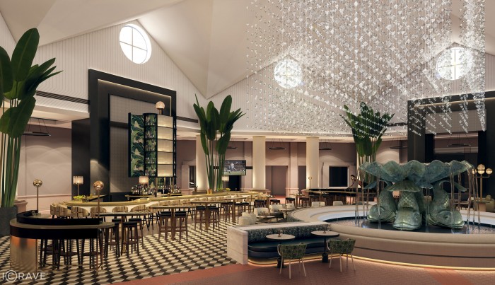 Artist's Rendering of New Lobby Bar at the Walt Disney World Dolphin Hotel