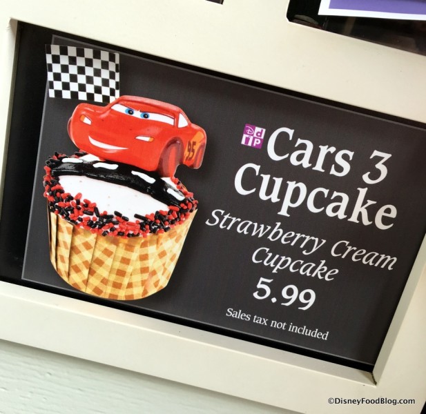 Cars 3 Cupcake sign