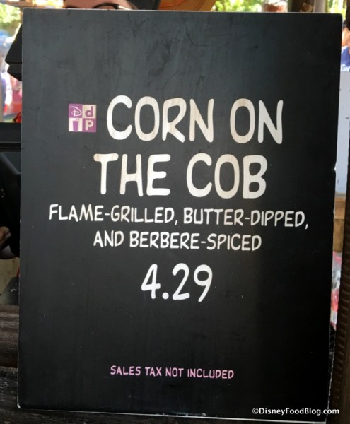 Corn on the Cob sign