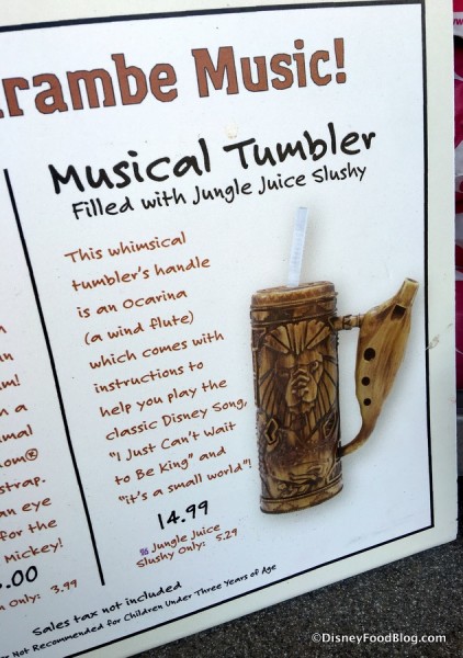 Musical Tumbler sign
