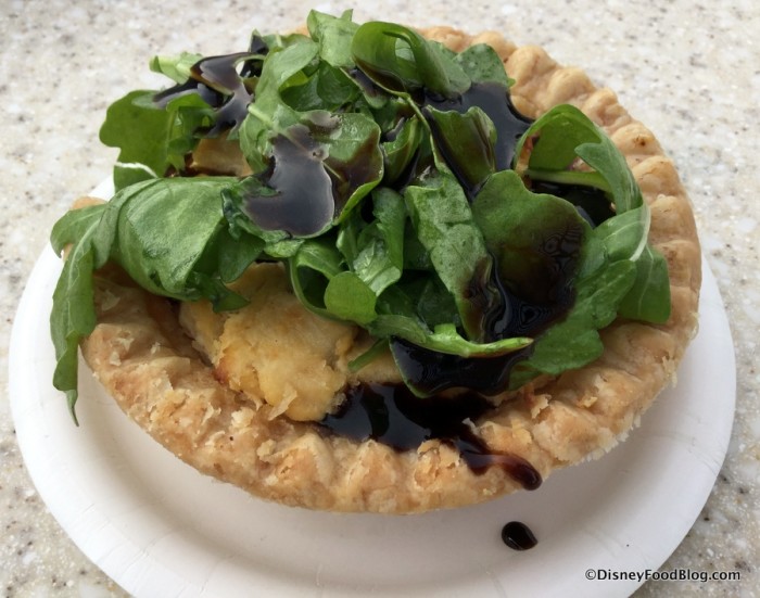 Savory Caramelized Onion Boursin Garlic and Fine Herbs Cheese Tart with Cold Arugula Salad and Aged Balsamic