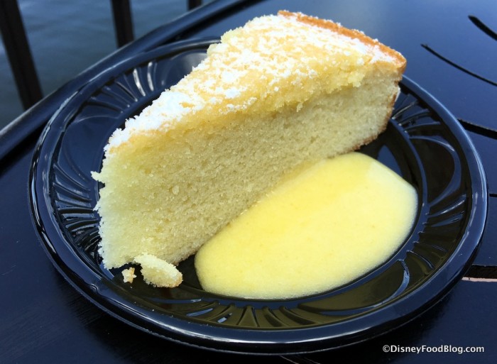 Sweet Olive Oil Cake with Powdered Sugar and Lemon Curd