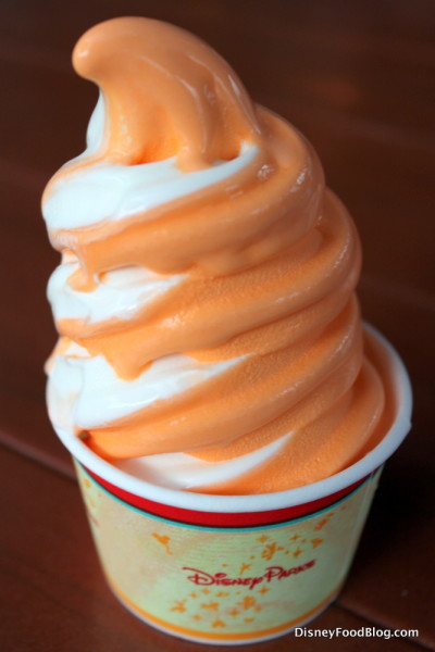 candy corn soft serve ice cream at mickeys not so scary halloween party