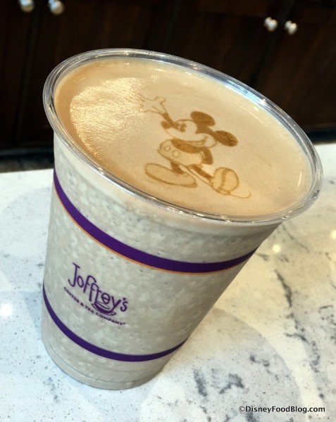 Mickey Mouse-topped Frozen Cappuccino