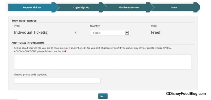 Start of the Registration Process screenshot