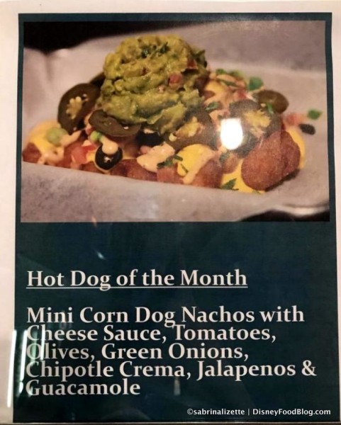 Corn Dog Nachos sign