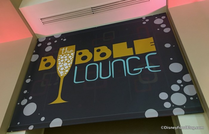 Bubble Lounge sign